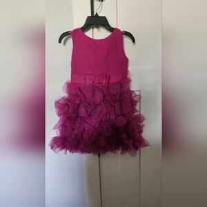 Marchesa Neiman Marcus Girls Party Dress Tulle Petal Small 6-8 100% Silk Bodice